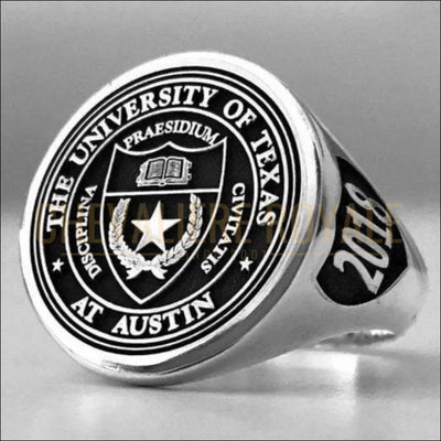 Chevalière ronde en argent massif personnalisable fond noir