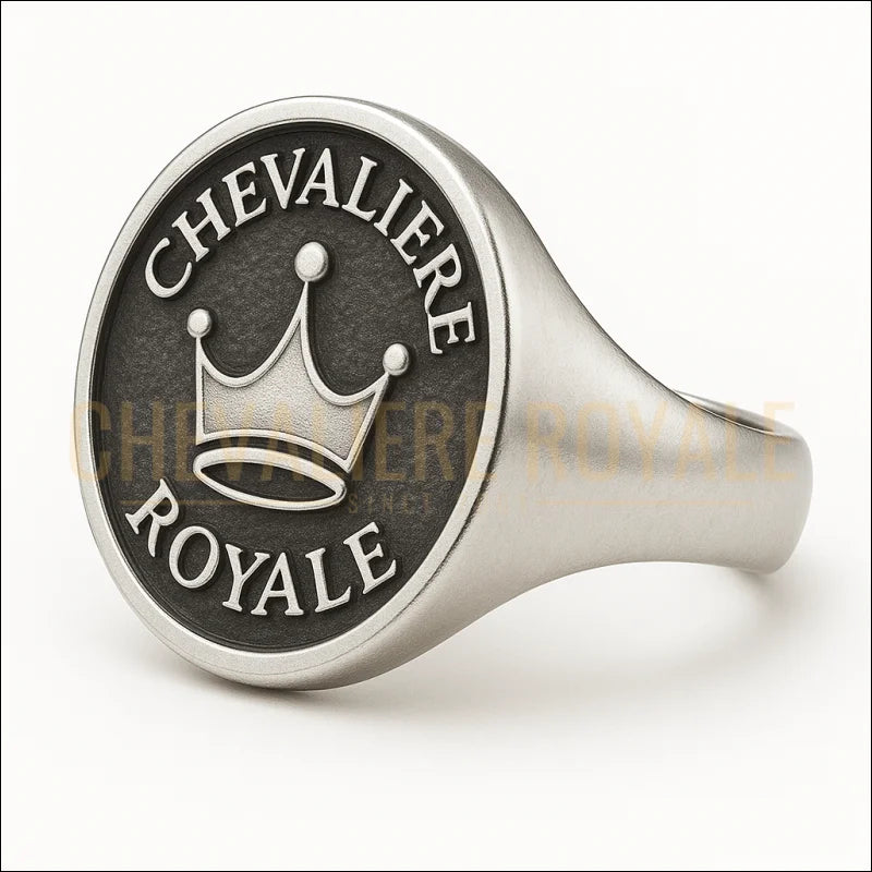 Chevalière ronde – Gravure blason et armoirie en relief-chevaliere-royale-prestige-701