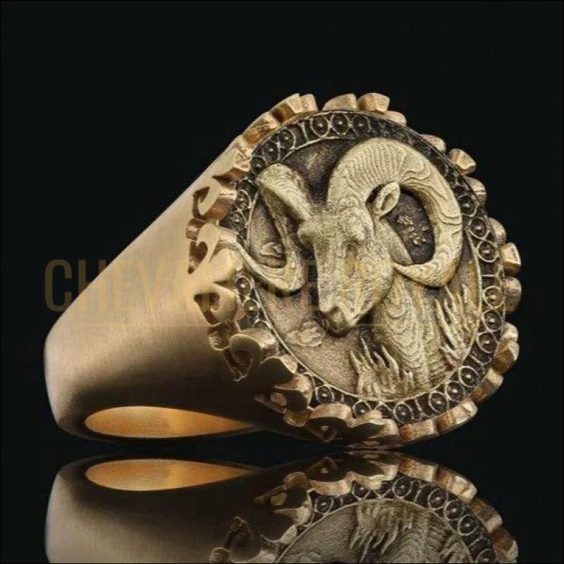 Chevalière Tête de Bélier Argent Massif – Une Bague Unique-Chevaliere ROyale-469