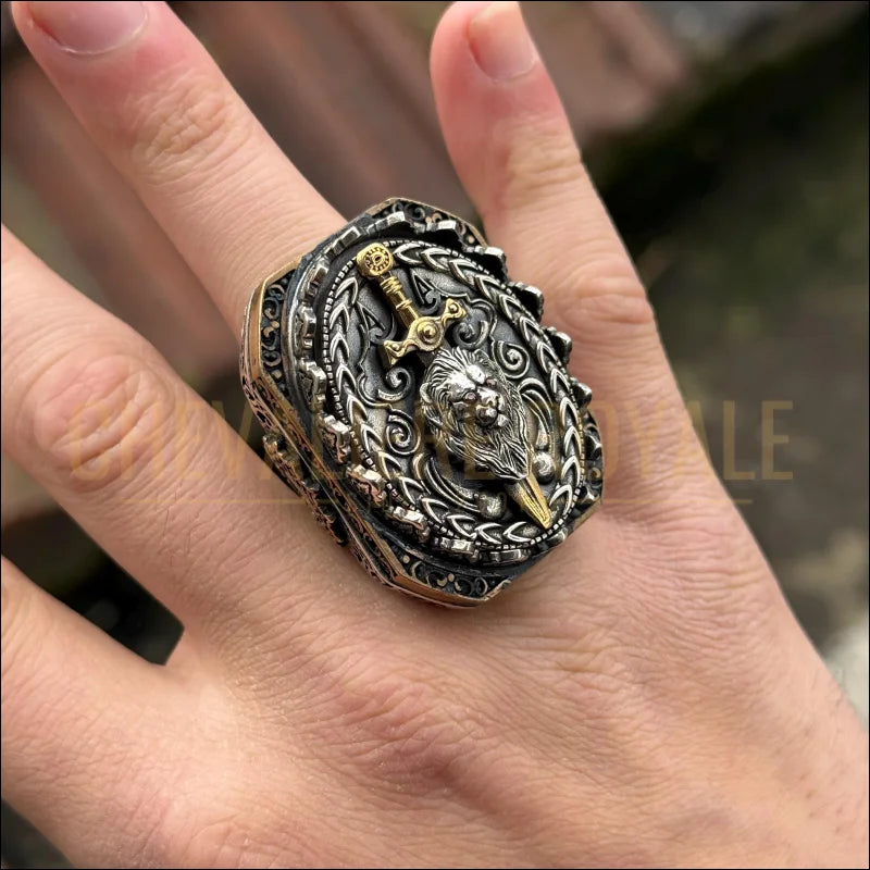  Chevalière Tête de Lion en Argent – Grosse Bague Léon-Chevaliere-Royale-821