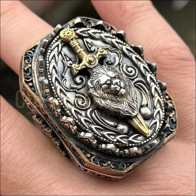  Chevalière Tête de Lion en Argent – Grosse Bague Léon-Chevaliere-Royale-546