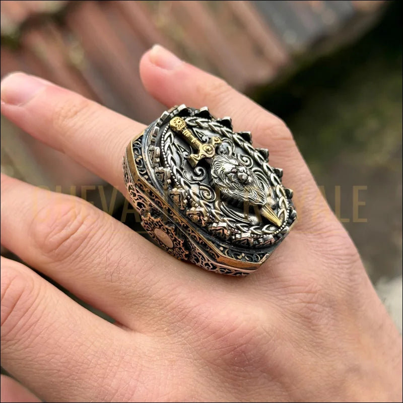  Chevalière Tête de Lion en Argent – Grosse Bague Léon-Chevaliere-Royale-8211