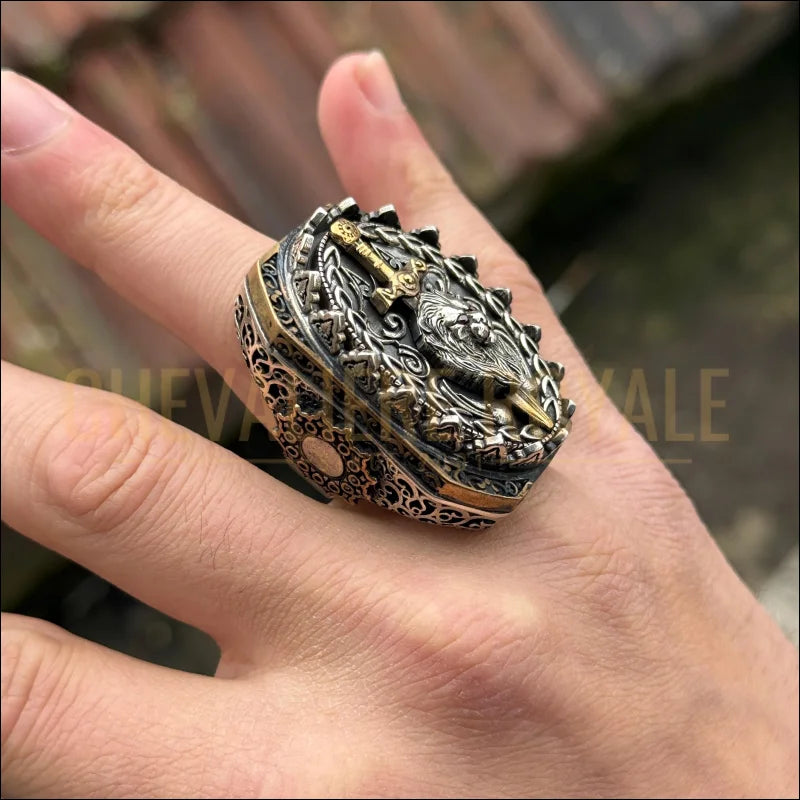  Chevalière Tête de Lion en Argent – Grosse Bague Léon-Chevaliere-Royale-213
