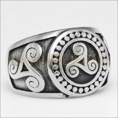  Chevalière Viking Totem Celtic - Style Viking Vintage Punk- Chevaliere Royale - 