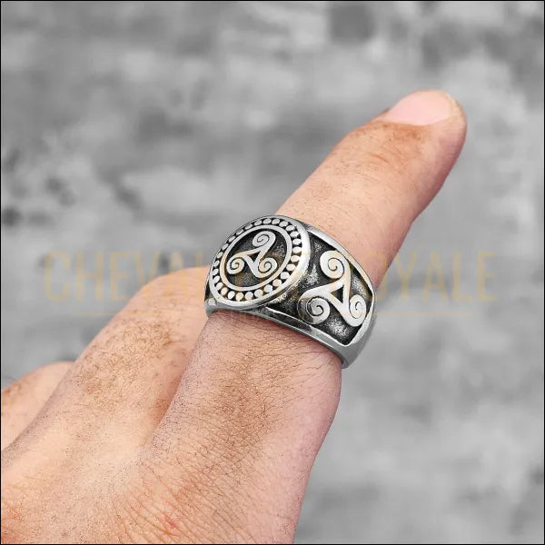  Chevaliere Viking Totem Celtic - Style Viking Vintage Punk- Chevaliere Royale - 