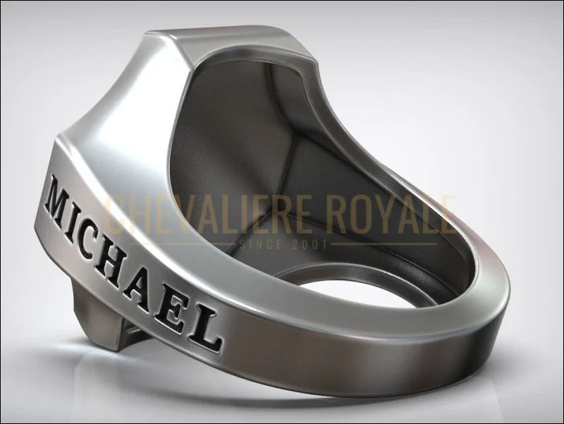 Chevalière Homme Argent Massif : L'Archange Michel – Chevalière Royale