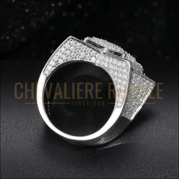 Étoile Scintillante : Chevalière de Luxe en Moissanite-Chevaliere Royale-546