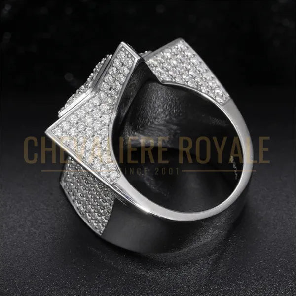 Étoile Scintillante : Chevalière de Luxe en Moissanite-Chevaliere Royale-2154