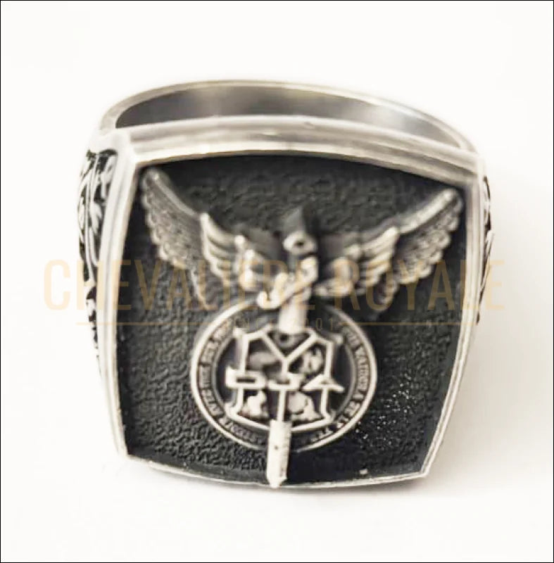 Grosse Chevalière pour Homme en Argent – Pièce Unique d’Occasion (20 g)-chevaleire-royale-25