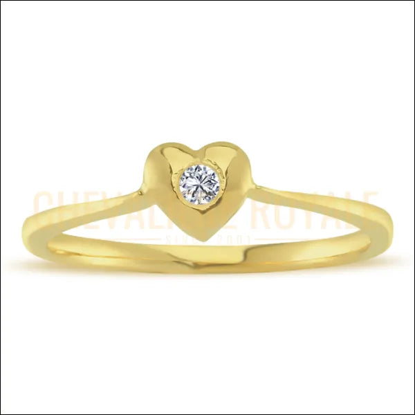 La Promesse Étincelante : Bague Cœur  Diamant Couleur G 0,05 carat-chevaliere-royale-25