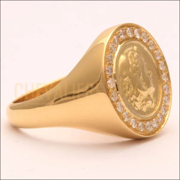 L'Héritage Grec d'Alexandre le Grand : Bague Chevalière en Or Massif-Chevaliere Royale  - 47