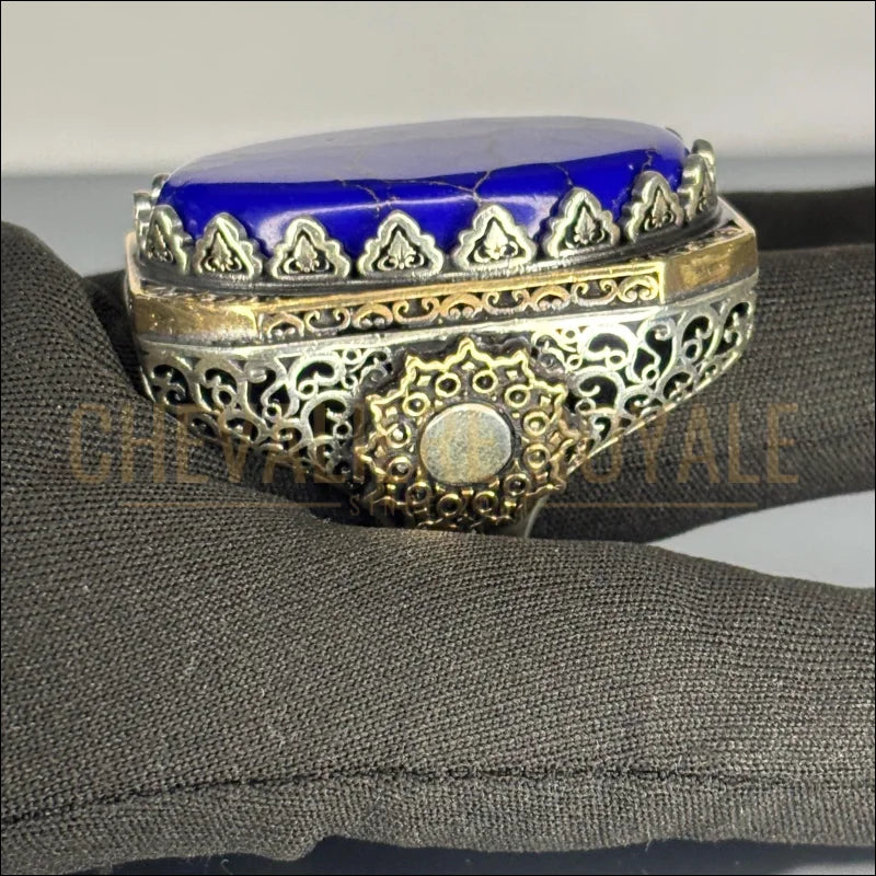  Grosse-Chevalière-Lapis-Lazuli-60g-Chevaliere-Royale-
