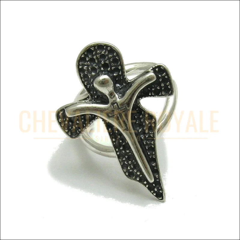 R001754 bague argent croiser 925 taille réglable