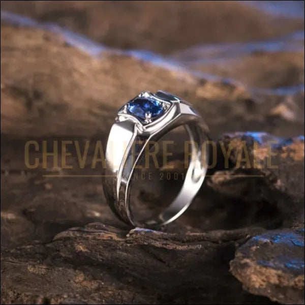 Chevalière de Luxe Or 18K Saphir : Beauté authentiqu…
