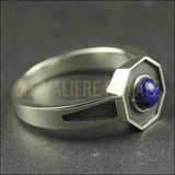 Style Unique: Bague Chevalière Lapis 5x5mm