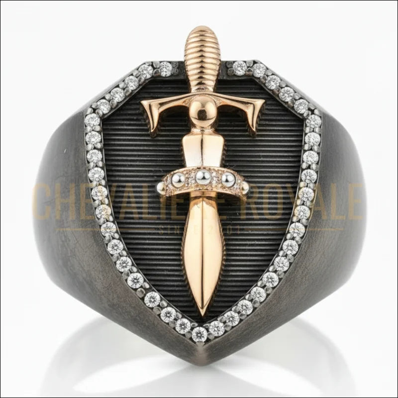 chevaliere-de-luxe-epee-en-or-forme-bouclier-chevaliere-royale