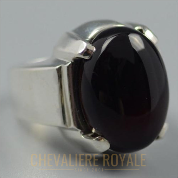 chevaliere-homme-argent-massif-pierre-agate-rouge-sang