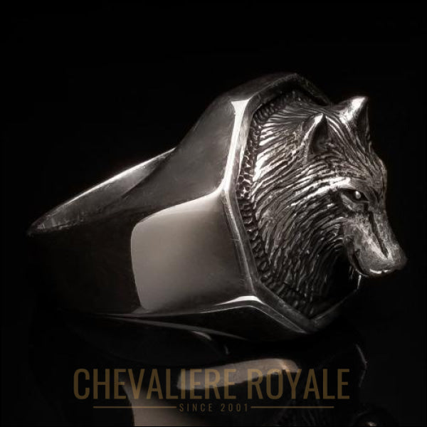 Chevaliere-homme-argent-massif-art-tribal-loup