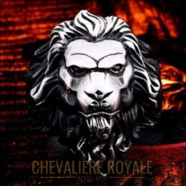 Chevalières royale pour homme tête de lion style rock design incontournable