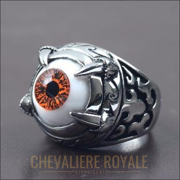 Chevaliere Royale - bague pour homme en acier en forme d'œil de dragon 