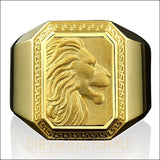 Chevalière pour homme tête de lion en or une touche splendide