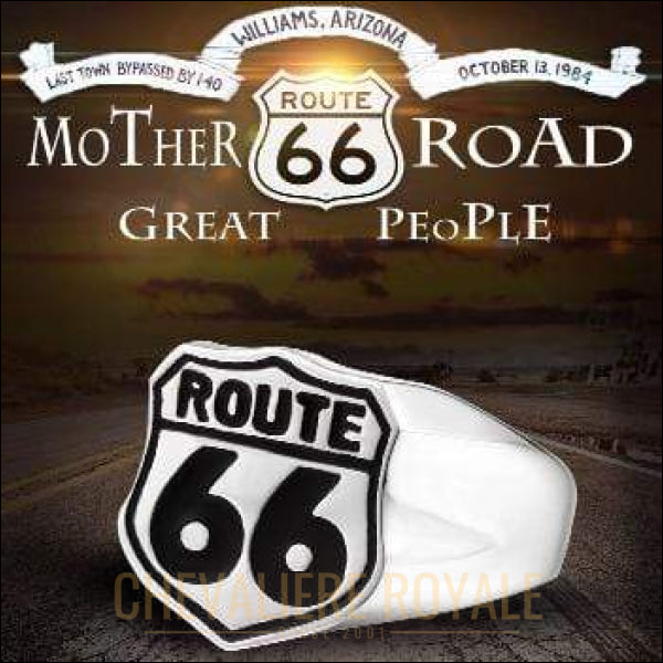 Chevaliere Royale  bague pour hommes en acier route de la Liberté : Route 66 eoad