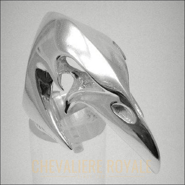 Chevalière de corbeau en argent massif : Un bijou unique- Chevaleire Royale  - 1