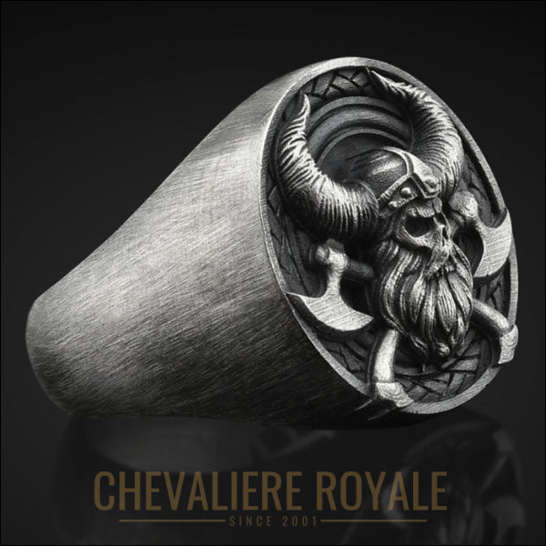 Chevalière Homme Viking | Bijou Norse Mythology - Chvealiere Royale -