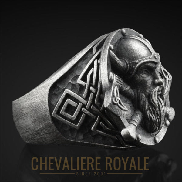 Chevalière Viking Warrior | Force et de bravoure - Chevaliere Royale - 
