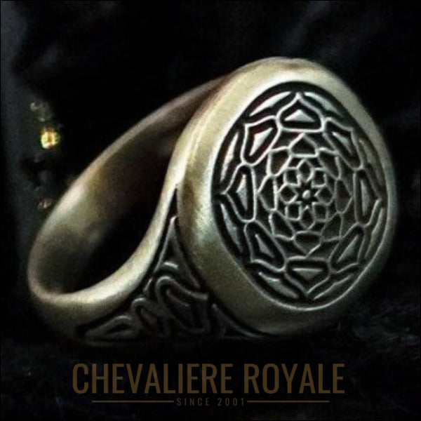 Bague Chevalière en Argent Massif : Élégance Géométrique-Chevaliere ROyale -