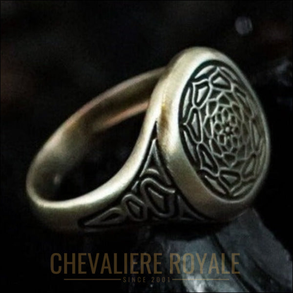 Bague Chevalière en Argent Massif : Élégance Géométrique-Chevaleire Royale - 1