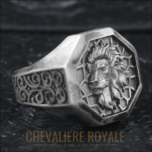 Chevalière Artisanale Astro: Lion Courageux-Chevaliere Royale- Chevaliere ROyale - 77