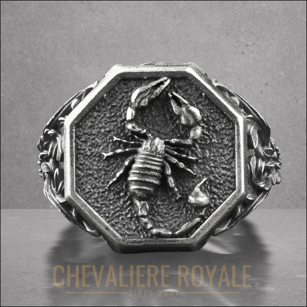 Chevalière Scorpion en argent : Un bijou d'exception - chevaliere royale - 3