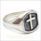 Bague Chevalière Unique :  Symbole Chrétien Spirituel