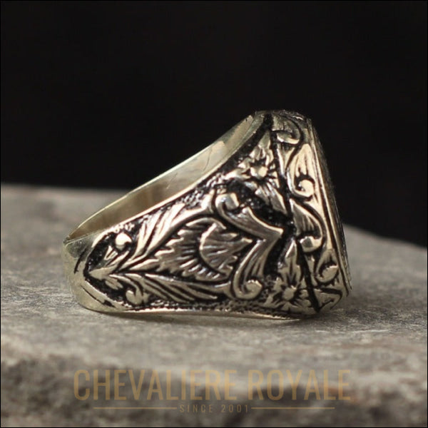 Chevalière Arbre de Vie en Argent Massif Style Celtique-Chevaliere Royale - 477
