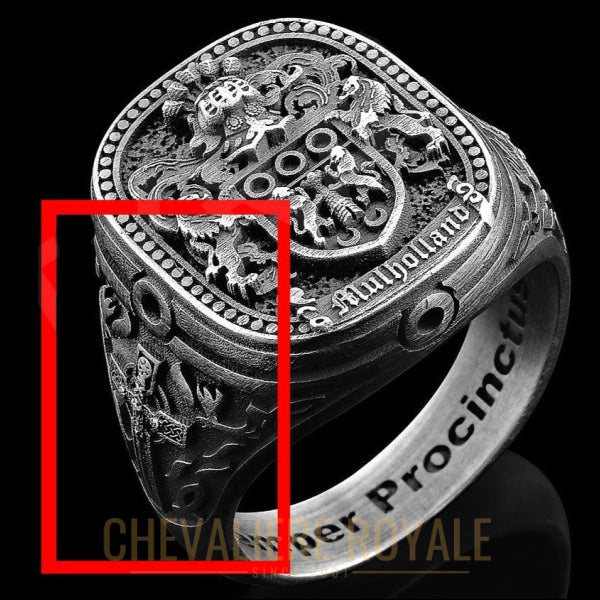 Un bijou chargé d'histoire : Notre chevalière imposante, symbole d'identité- Chevaliere Royale - Chevaliere Royale - 5