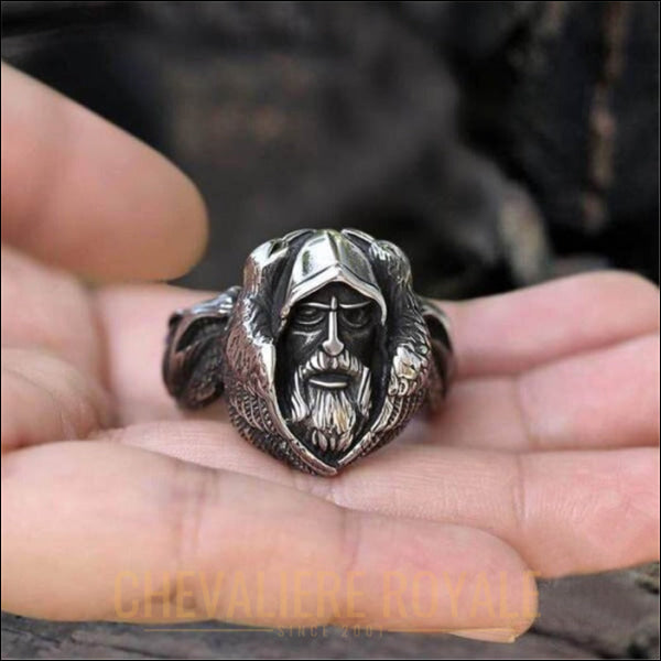 Bague chevalière Viking Odin | Bijoux Mythologie Nordique pour Hommes - Chevaliere Royale - 2