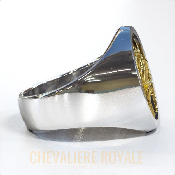 Chevalière argent massif : La Beauté du Cheval dans un Bijou - Chevaliere Royale - 757